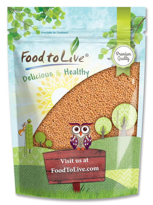 Food to Live Yellow Mustard Seeds, 5 Pounds - Whole Spice, Vegan,