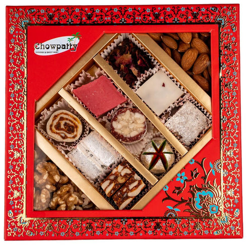 Assorted Sweets & Dry Fruit Gift Box 1 LB