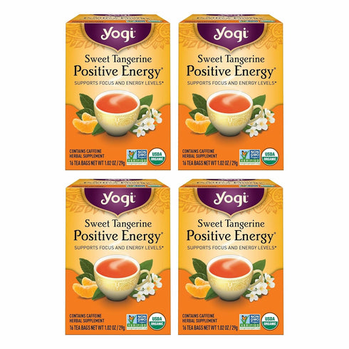 Yogi Sweet Tangerine Positive Energy Tea - 16 Tea Bags per Pack