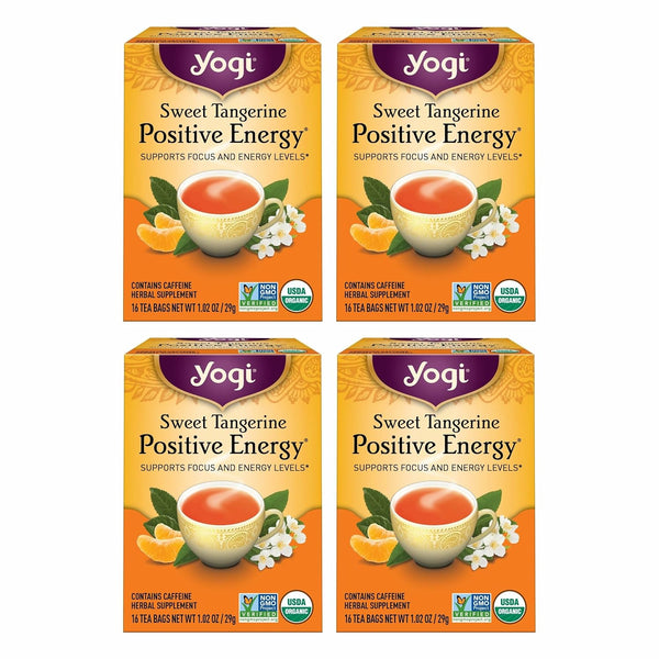Yogi Sweet Tangerine Positive Energy Tea - 16 Tea Bags per Pack