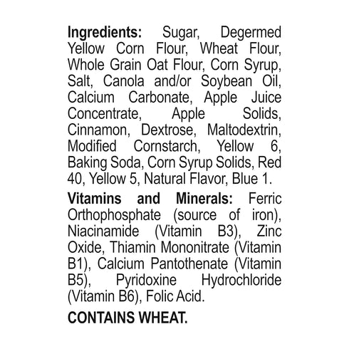 30 OZ Malt-O-Meal Apple Zings Breakfast Cereal, Apple and Cinnamon Cereal Rings, Large Cereal for Family, Bag