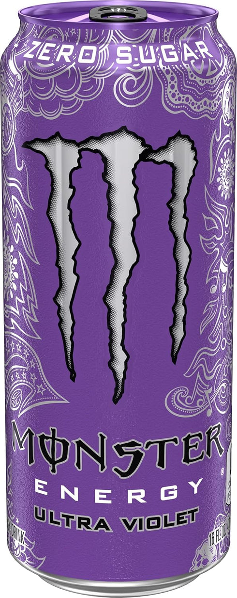 16 Pack 15 Monster Energy Ultra Violet, Sugar Free Energy Drink, Ounce |