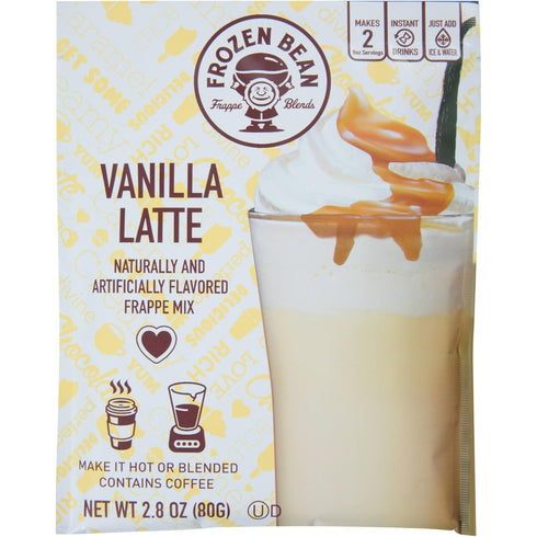 Frozen Bean Vanilla Latte Frappe Mix, 2.8 Ounces (Pack of 4)