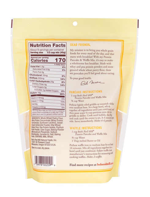 14oz (Pack 1) Bob's Red Mill Protein Pancake, of - Non GMO, Kosher