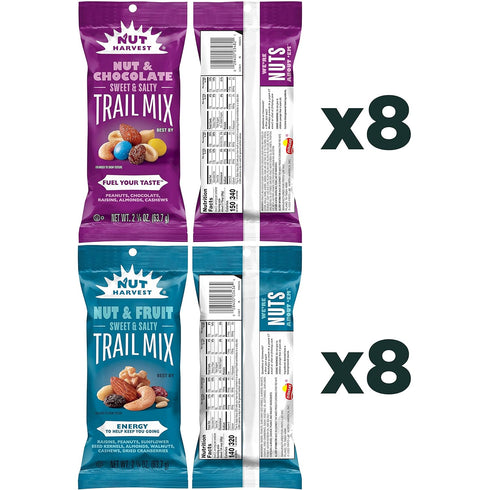 Pack, 2.25 (Pack 16) Nut Harvest, Trail Mix Variety Ounce