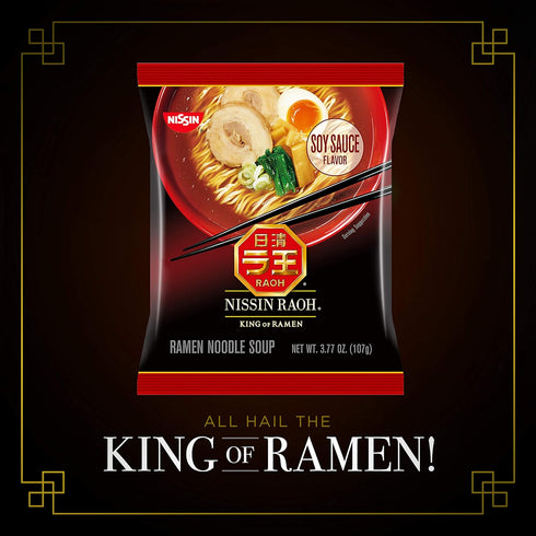 3.77 (Pack 12) Nissin RAOH Ramen Noodle Soup, Soy Sauce, Ounce