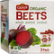 Organic Red Beets, Whole, Peeled & Cooked, 3 pack 17.6 oz (3.3