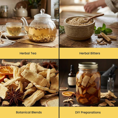 4 oz, Herb To Body Quassia Wood Chips Wildcrafted Quassia Chips for Herbal Tea Preparations and Traditional Herbal