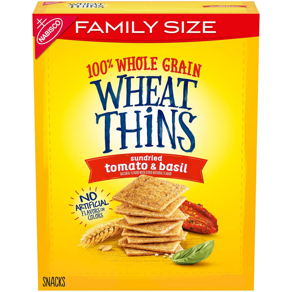 Wheat Thins Sundried Tomato & Basil Snacks, Whole Grain Wheat Crackers, Snack