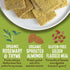 Healing Home Foods 3.5oz (6Pack) Garden Herb Gluten-Free Crackers with Almond Flour, Rosemary & Thyme, Healthy Vegan