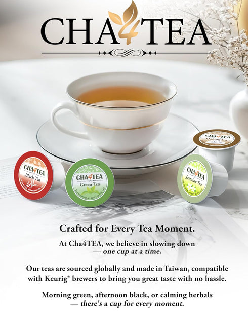 Cha4Tea 36-Count Pure Chamomile Herbal Tea Pods Compatible with Keurig Brewers - Bedtime/Sleep-well/Nightly