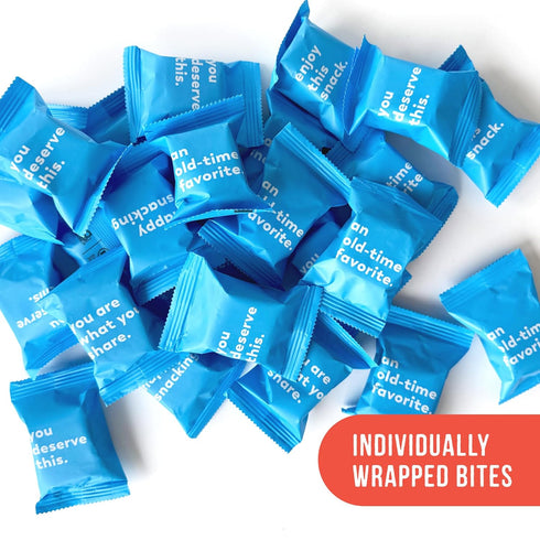 Packs 24) For Noshers Only - Peanut Butter Bites - Kosher Dairy Free Vegan Gluten Free Chocolate Peanut Butter Crispy