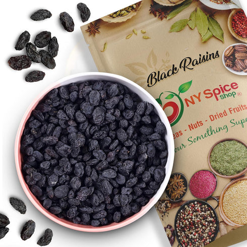 NY SPICE SHOP Dried Black Raisins 3 lbs.(Pound) Naturally Sweet Dried Fruit