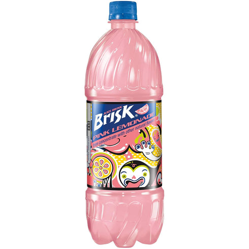 Variety Pack Brisk Pink Lemonade Juice Drink 1Liters (Pack of 8)