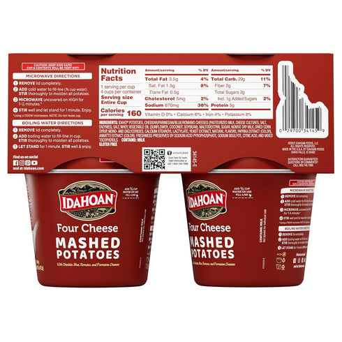 1.5 oz (24 count) Idahoan Four Cheese Instant Mashed Potatoes Cup
