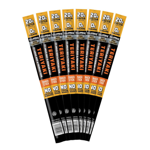 Tillamook Country Smoker PRO Edition Meat Sticks, Zero Sugar, Teriyaki, 2 Oz