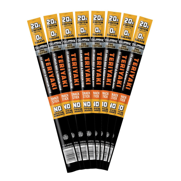 Tillamook Country Smoker PRO Edition Meat Sticks, Zero Sugar, Teriyaki, 2 Oz