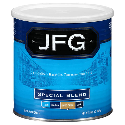 JFG Special Blend Medium-Dark Roast Ground Coffee, 30.6oz Can (Pack of 1)