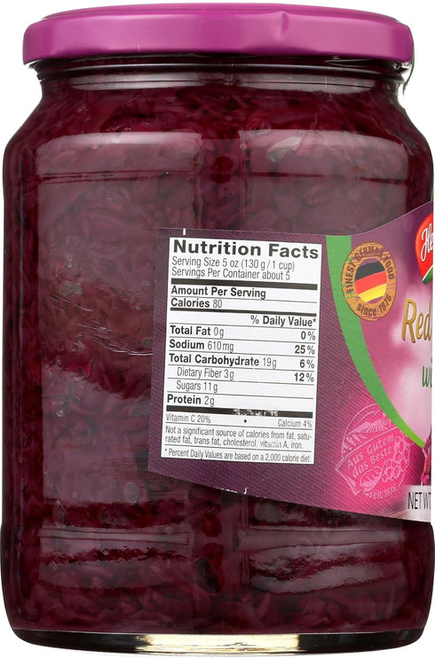 Hengstenberg 24 (Pack 6) Red Cabbage With Apple, Vegan, Ounces