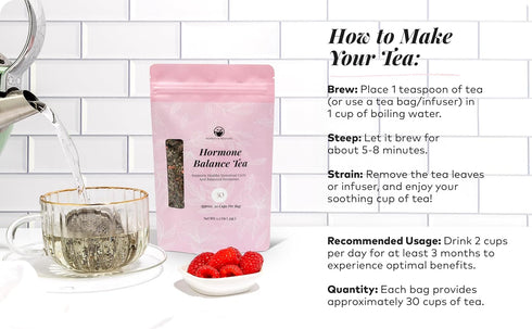 Remedy & Restore 1 Count Herbal Tea for Hormone Balance - Natural Menstrual Cycle Support, Spearmint Flavor, Loose