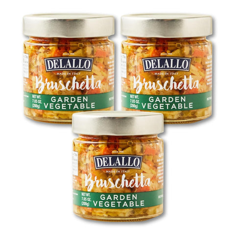 DeLallo Vegetable Bruschetta, Made in Italy, Gourmet Spread with Artichokes, Sweet Peppers,