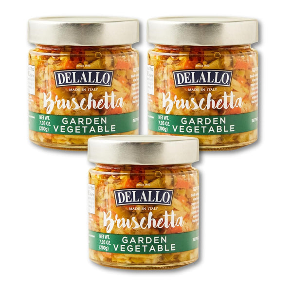 DeLallo Vegetable Bruschetta, Made in Italy, Gourmet Spread with Artichokes, Sweet Peppers,