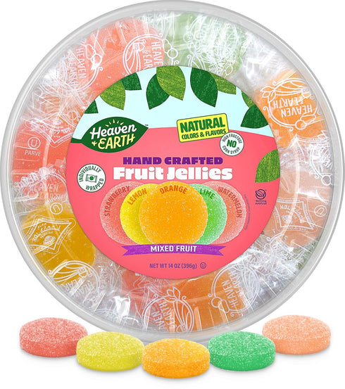 Heaven & Earth Assorted Hand Crafted Fruit Jellies in Resealable Tray (Approx.