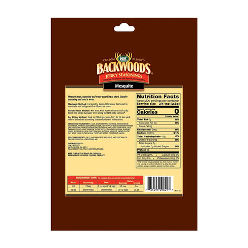 25 18.3 Packet Packet LEM Products Backwoods Mesquite Jerky Seasoning, Ideal for Wild Game and Domestic Meat, Seasons