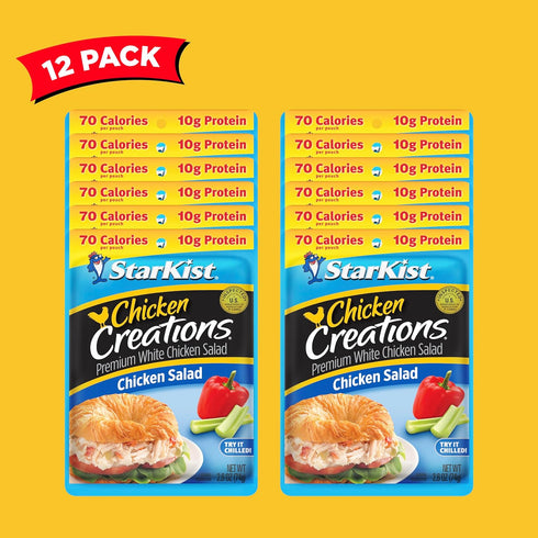 2.6 oz (Pack 12) StarKist Chicken Creations, Chicken Salad, Pouch