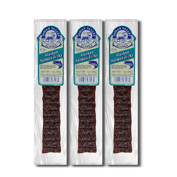 Meat Maniac ALASKAN SALMON Jerky (3pk)- Exotic Wild Game Snack Stick