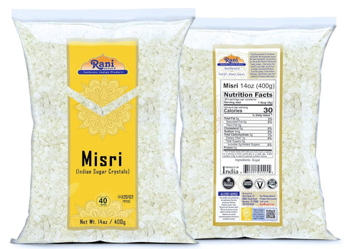 14oz (400g) Rani Misri (Indian Sugar Crystals) ~ All Natural | Gluten Friendly | No Colors | Vegan | Kosher | Indian