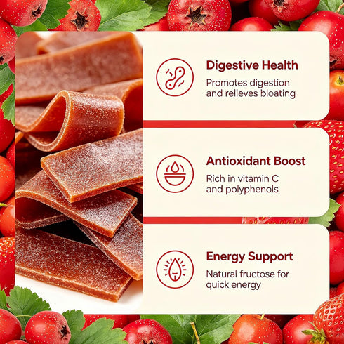 8.5oz packaged 240g Hawthorn Fruit Rolls - Hawthorn Candy Asian-Inspired Snacks Tart & Sweet Traditional Snacks |