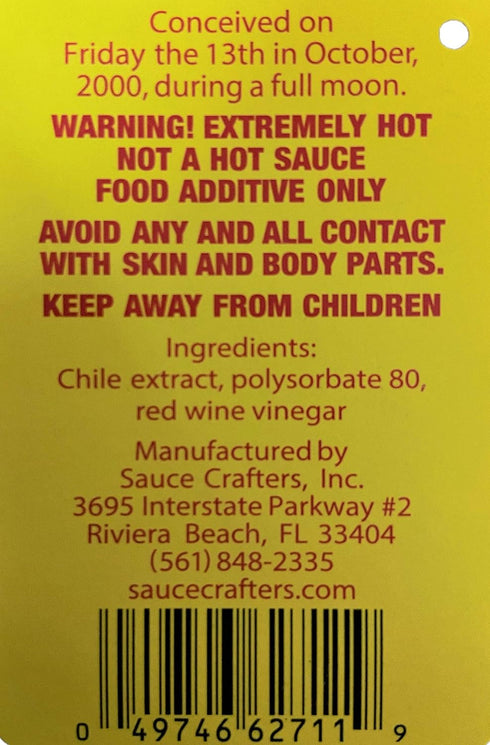 1.35 Satan's Blood Chile Extract Hot Sauce, Ounce