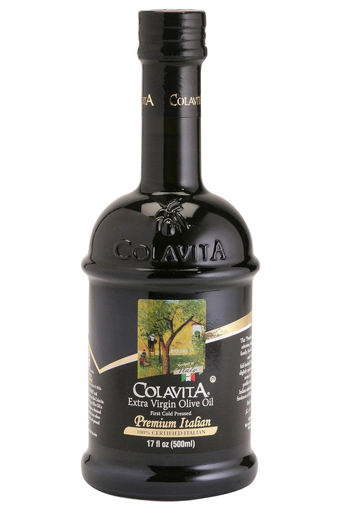 17 oz (Pack 2), Colavita Premium Italian Extra Virgin Olive Oil, of Glass Bottles