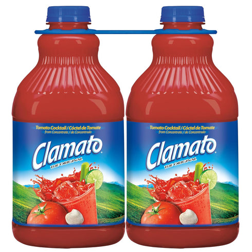 64 oz 2 Pack, Clamato Original Tomato Cocktail, fl bottle Flavored With Tomato Juice & Spices, Perfect Mixer for the