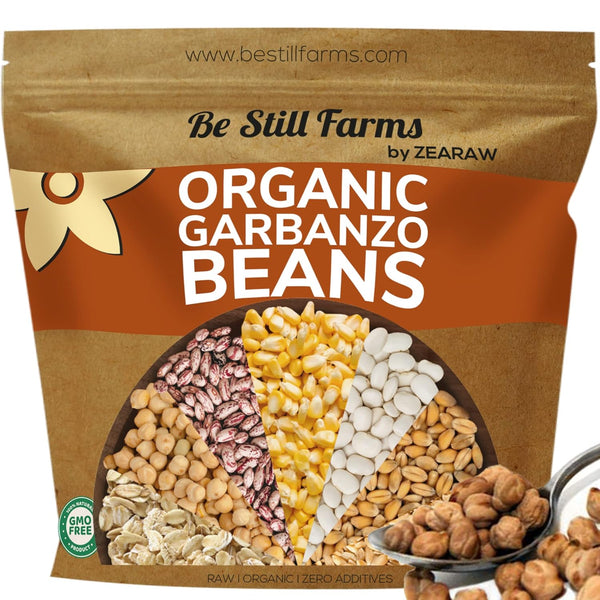 Organic Chickpeas Garbanzo Beans Dry 2.8 lb - Dried Chick Peas -