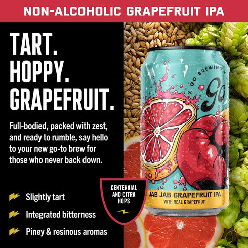 12 Pack (12 oz, 12 Pack) Go Brewing - IPA Mixed - Non Alcoholic Beer - Small Batch Brew - Low Calorie Drink - Featuring