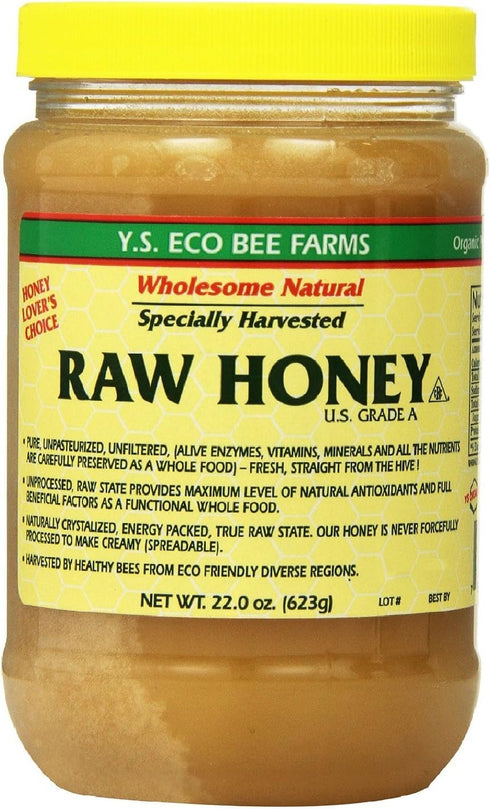 YS Eco Bee Farms Y.S. Eco Bee Farms Raw Honey - 22 oz, Pack of 2