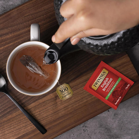 50 Count Twinings English Breakfast Tea, Decaffeinated Black Tea - Lively and Refreshing Decaf Tea Bags Individually