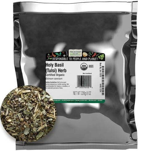 Frontier Co-op Organic Tulsi Holy Basil Herb, 8oz Bulk Bag - Highly