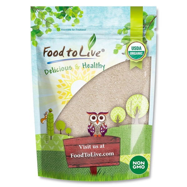 Food to Live Organic Cane Sugar, 6 Pounds Pure Sweetness from Nature,