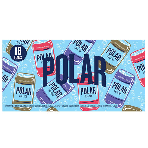 Pack, 12 oz 18 pack Polar Seltzer Water Newbies Variety fl cans