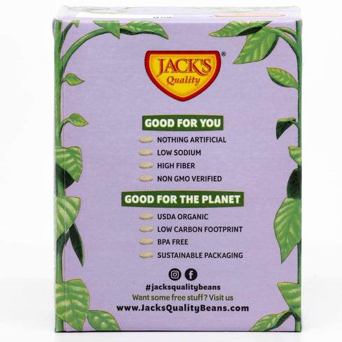 13.4 oz. (8 PACK) Jacks | Organic White Butter Beans | Filled with Protein & Fiber, Low Sodium & Non-GMO |