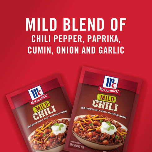 Packet, 1.25 oz McCormick Chili Seasoning Mix Mild