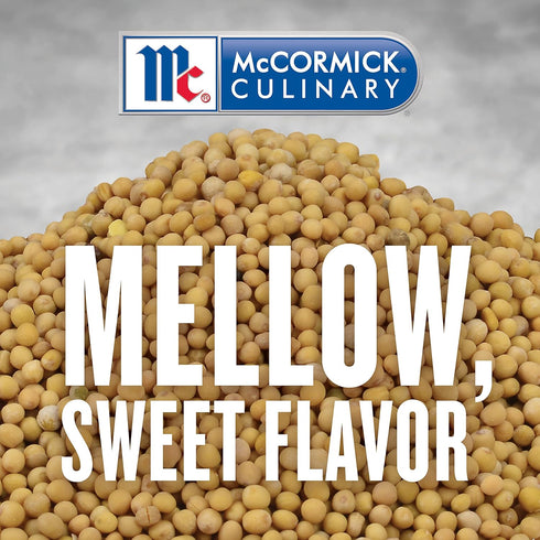 22 oz 22 McCormick Culinary Whole Yellow Mustard Seed, - One Ounce Container of Yellow Mustard Seeds, Perfect