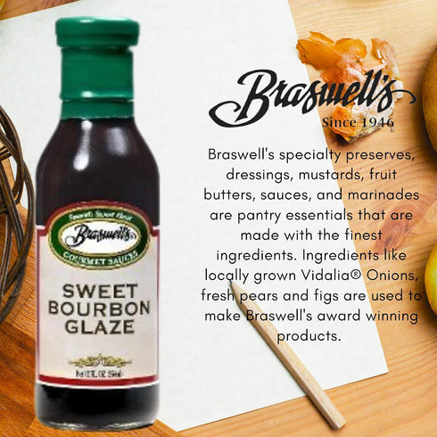 12 oz. (Pack 3) Braswell Sweet Bourbon Glaze Bottle