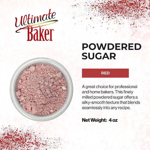 (4oz Ultimate Baker Powdered Sugar - Naturally Colored Icing Sugar for Icing & Frosting, Extra Fine Grain