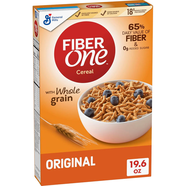 Fiber One Cereal, Original Bran, High Fiber Cereal Made with Whole Grain,