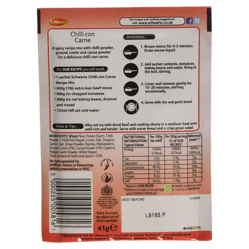 Schwartz 41g Chilli Con Carne Mix
