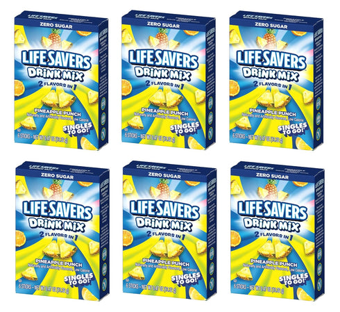Life Savers Pineapple Punch Drink Mix - Pack of 6-6 Sticks Per
